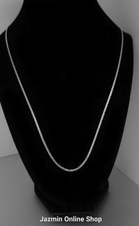 Women's 22" Single Flat Mariner Sterling Silver Necklace