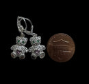 Cubic Zirconia Sterling Silver Bear Earrings