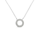 1/6 cttw Diamond Hoop Circle Pendant Necklace (I-J, I3-Promo)