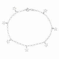 925 Sterling Silver Star Charm Bracelet 