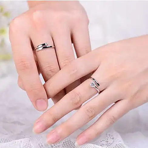 We Belong Together - Set of 2 Rings in 925 Silver