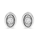 925 Sterling Silver 1/10 Cttw Miracle-Set Diamond Stud Earrings  