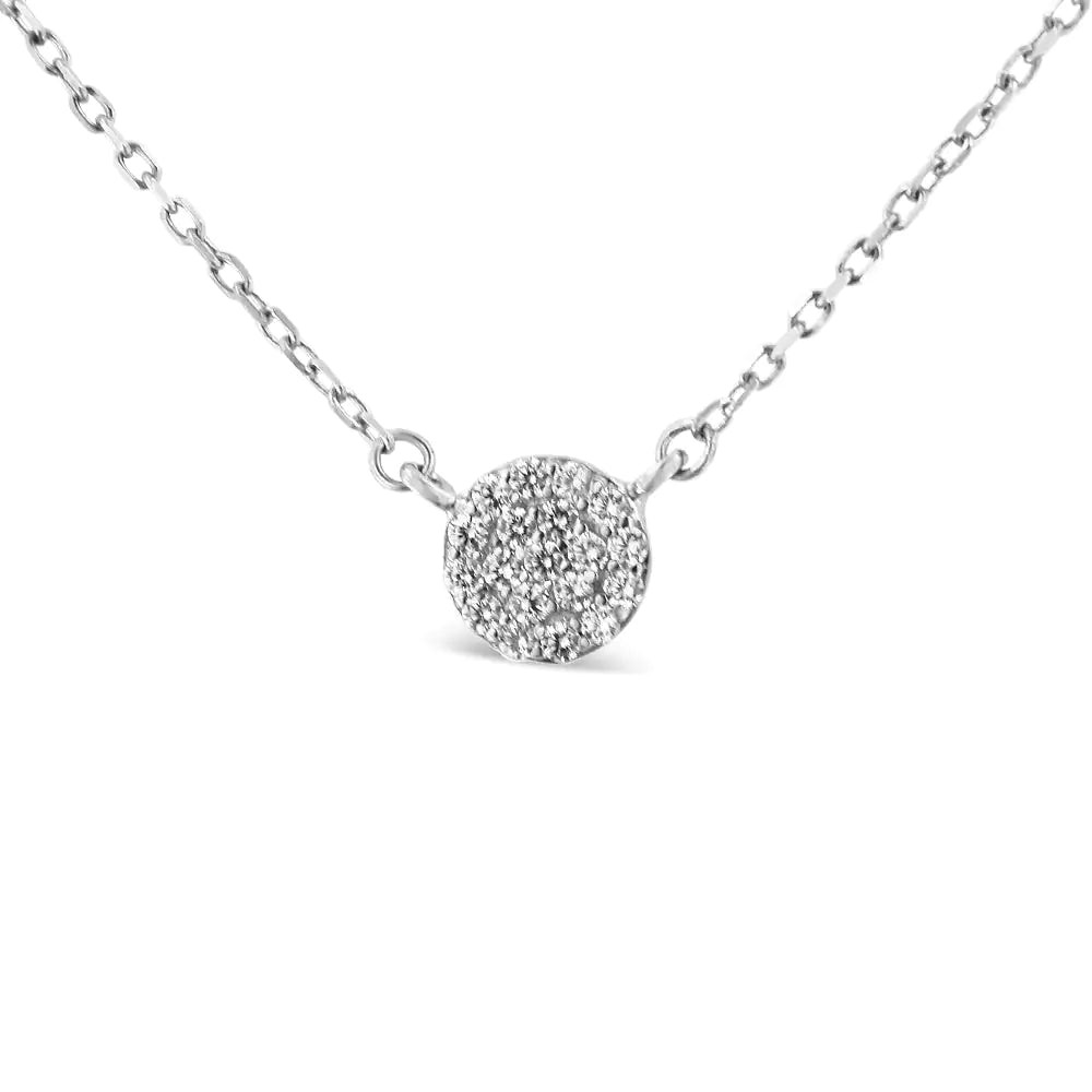 925 Sterling Silver 1/2 Cttw Round Diamond Medallion Multi-Strand Tri Pendant 18" Necklace (H-I Color, I2-I3 Clarity)