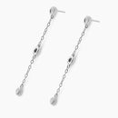 Miracle Set Diamond Accent 3-Stone Drop and Dangle Earring 