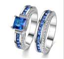 Jubilee Set of 2 Stacking Rings Pure Crystal Love On Platinum Plating