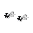 Round-Cut Trio Diamond Accent Stud Earrings