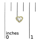 925 Sterling Silver 1/6 Cttw Diamond Open Double Heart Stud Earrings