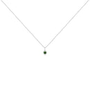 Treated Color Diamond Solitaire 18" Milgrain Pendant Necklace